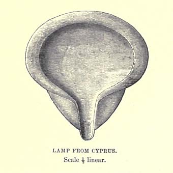 Illustration of lamp from Sandwith's Archaeologia paper.